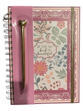 Be Your Own Kind of Beautiful Journal NWT - with Gold Heart Pen